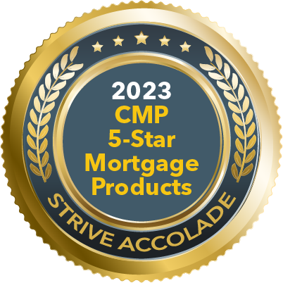 Strive is recognized by CMP as a 2023 lender with 5-star Mortgage Products